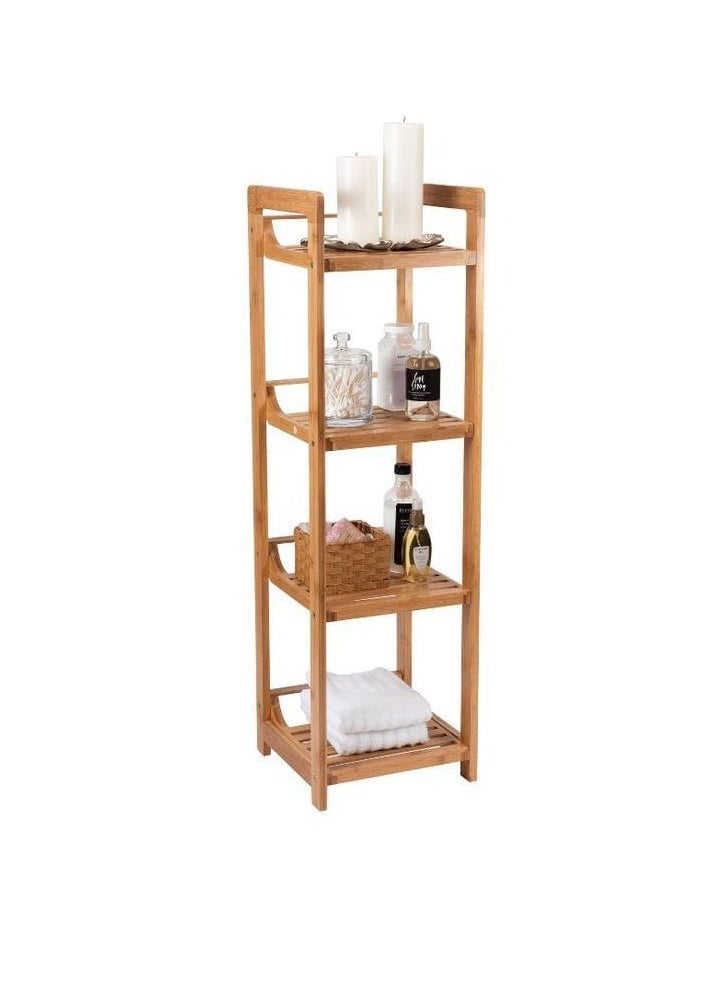 Long wooden display unit with 3 shelves 115*30*30