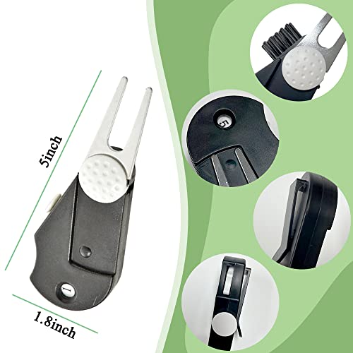 asdmm 2 Pack Golf Multitool - Stroke Counter, Ball Marker, Divot Repair Tool, Brush, Belt Clip 5 in 1 Accessories Sets - Image 3