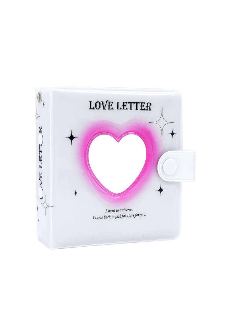 SYOSI Photocard Binder 30 Sheets 60 Pockets Mini Portable Photo Album in Loose Leaf Refillable 3-Rings Transparent Photocard Binder Cover Kpop Photocard Holder Book for Picture Cards Storage - Image 1