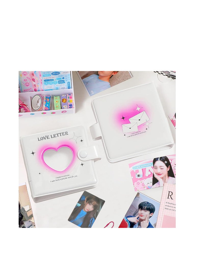 SYOSI Photocard Binder 30 Sheets 60 Pockets Mini Portable Photo Album in Loose Leaf Refillable 3-Rings Transparent Photocard Binder Cover Kpop Photocard Holder Book for Picture Cards Storage - Image 2