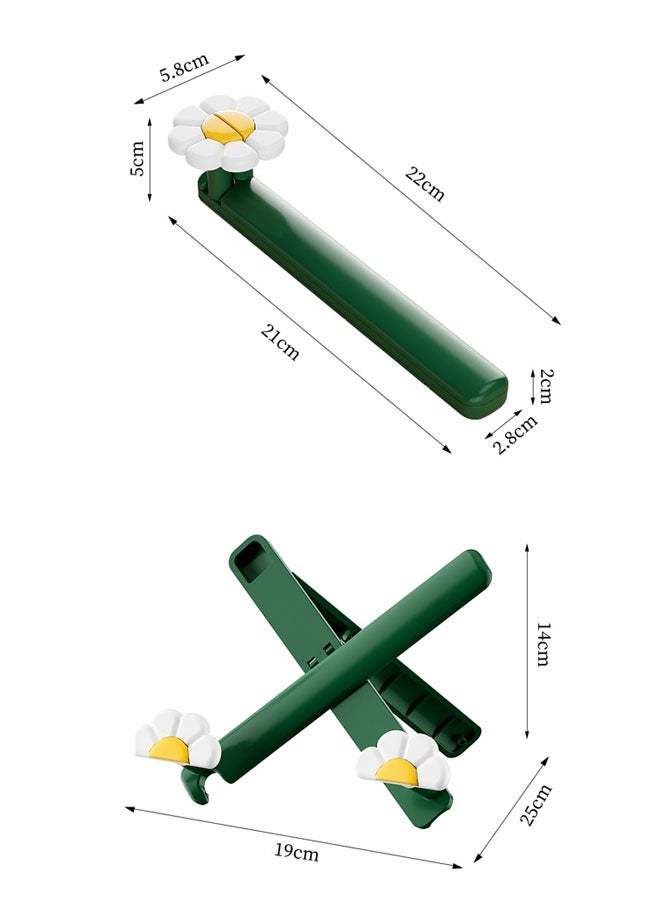 Hanayo Book Stand Unique Book Display Stand Plastic Foldable Book Holder for Display and Reading Portable Tablets Holder for Home and Office Books Art Books Tablets(Green/White) - Image 2