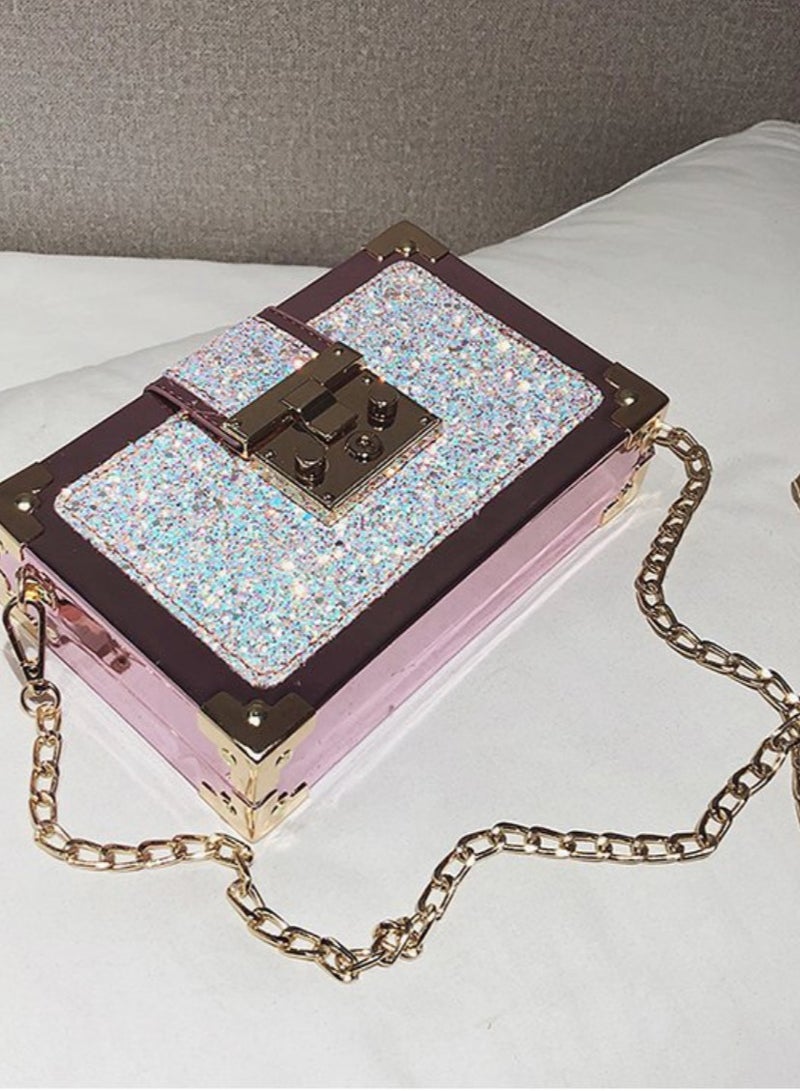 Colorful Vintage Sparkle Mini Square Crossbody Small Bags - Compact and Stylish - Image 3