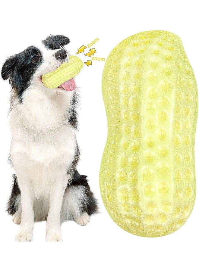 لعبة مضغ للكلاب على شكل الفول السوداني، لعبة مطاطية Tpr مع صوت معزز لعبة مضغ الفول السوداني للكلاب الصغيرة العدوانية - Image 1