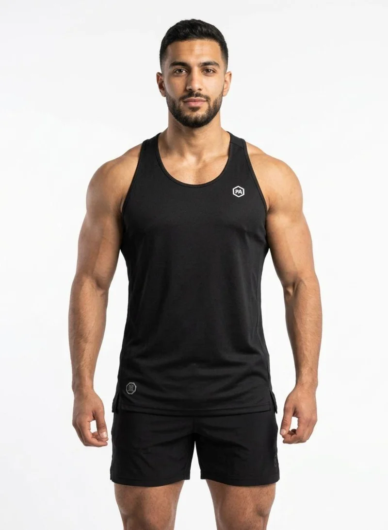 Prima Ace Men's Tank Top Workout Lightweight Gym Dry Fit Black