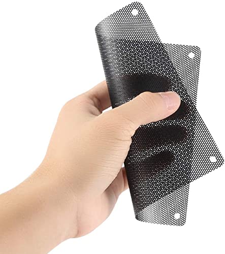 HASTHIP® 5pcs 12cm PC Fan Dust Filter Black Square PC Computer Mesh Dustproof Case Cover Fan PC Dust Filter Cooler with 20 Screws (12cm) - Image 4