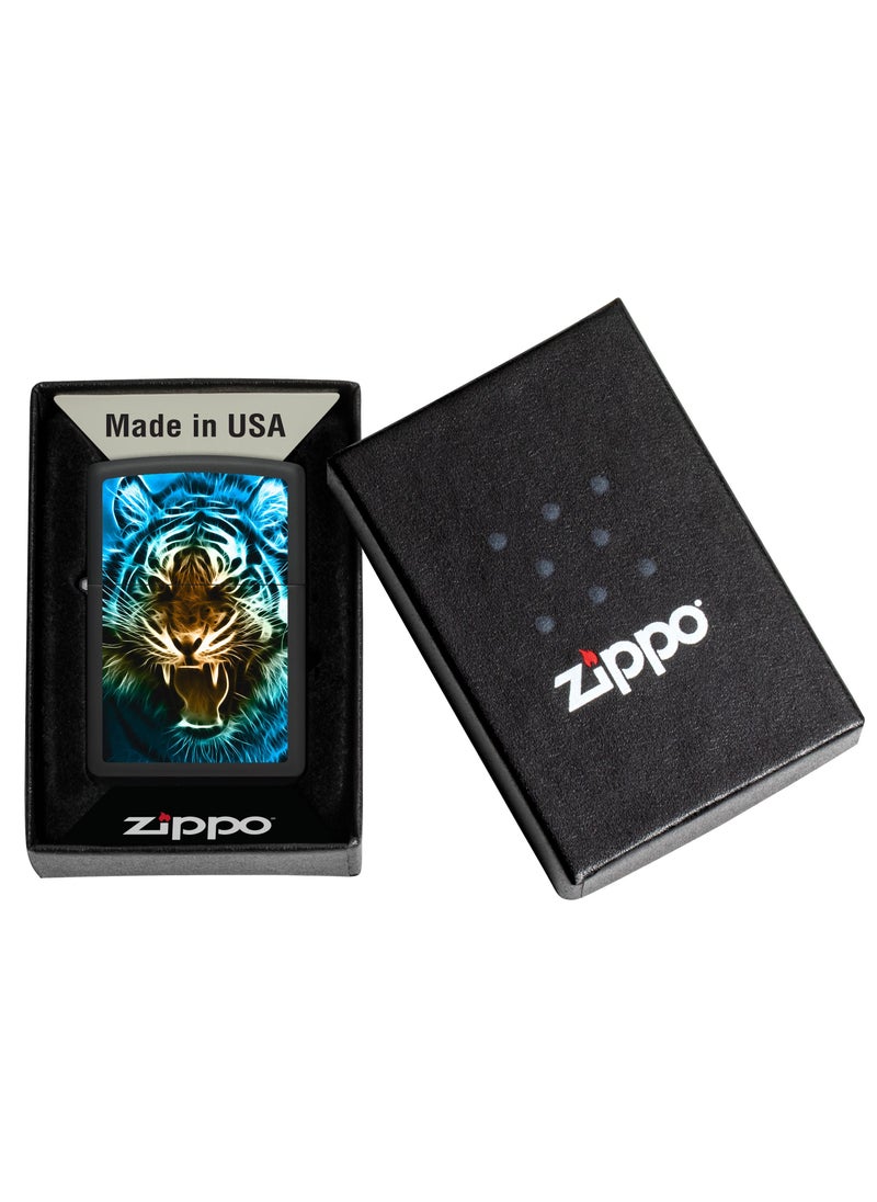 Zippo - Ci400583 218 Digital Tiger Design Black Matte Windproof Lighter - Image 1