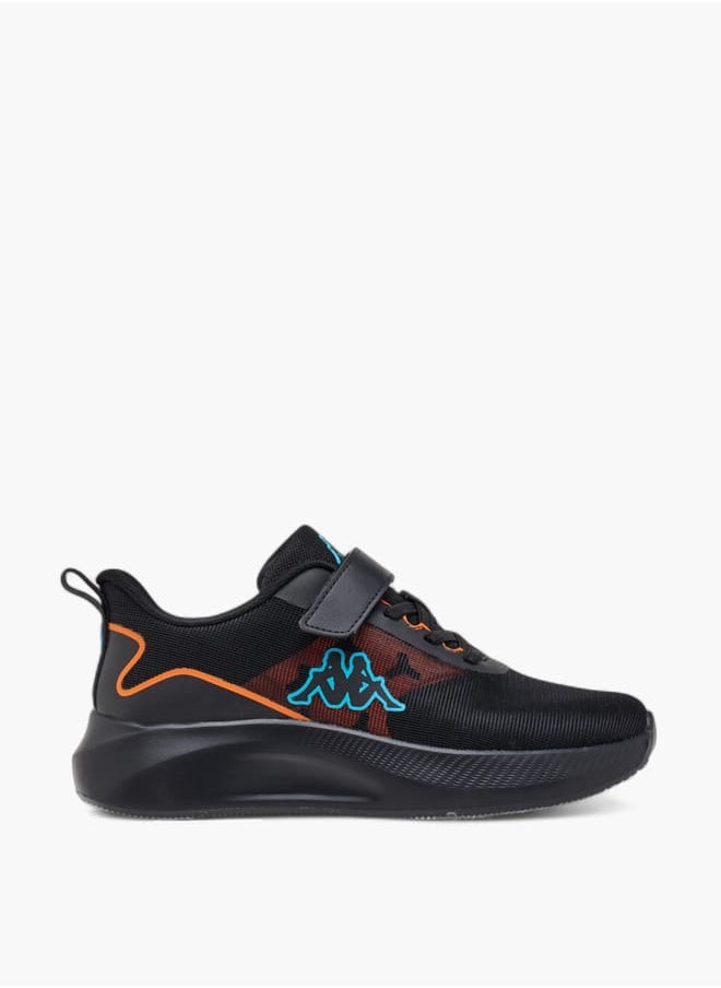 Kappa Boys' Logo Print Sports Shoes with Hook and Loop Closure  - Image 3