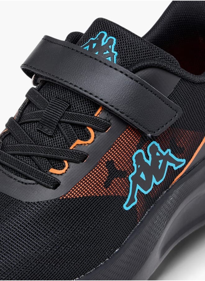 Kappa Boys' Logo Print Sports Shoes with Hook and Loop Closure  - Image 4