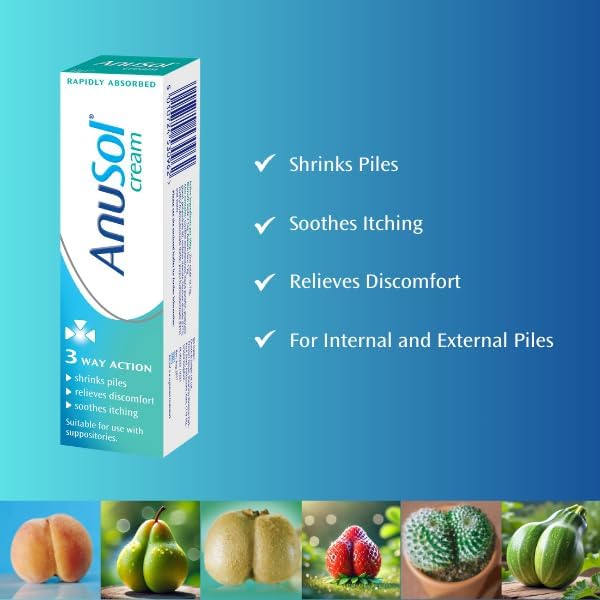 Anusol Cream for Haemorrhoids Treatment Shrinks Piles Relieves Discomfort and Soothes Itching 43g - Image 2
