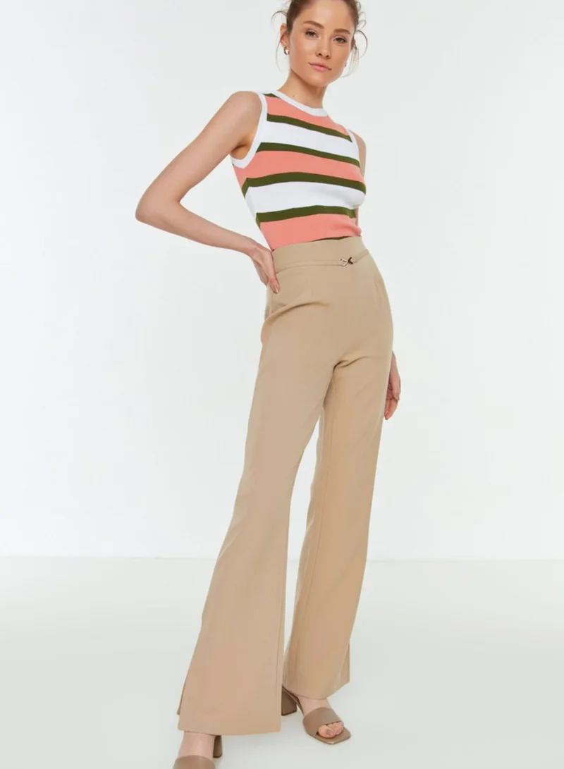 trendyol High Waist Split Hem Pants