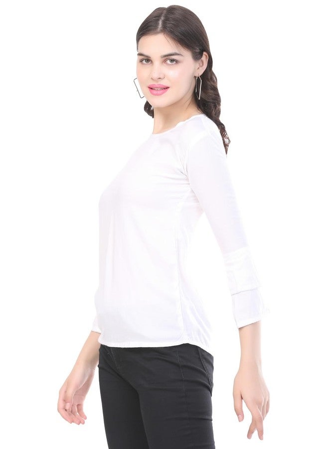 Sniffy Regular Rayon Girls top for Summer seesion (TOP-606-WHITE-13-14Y) - Image 2