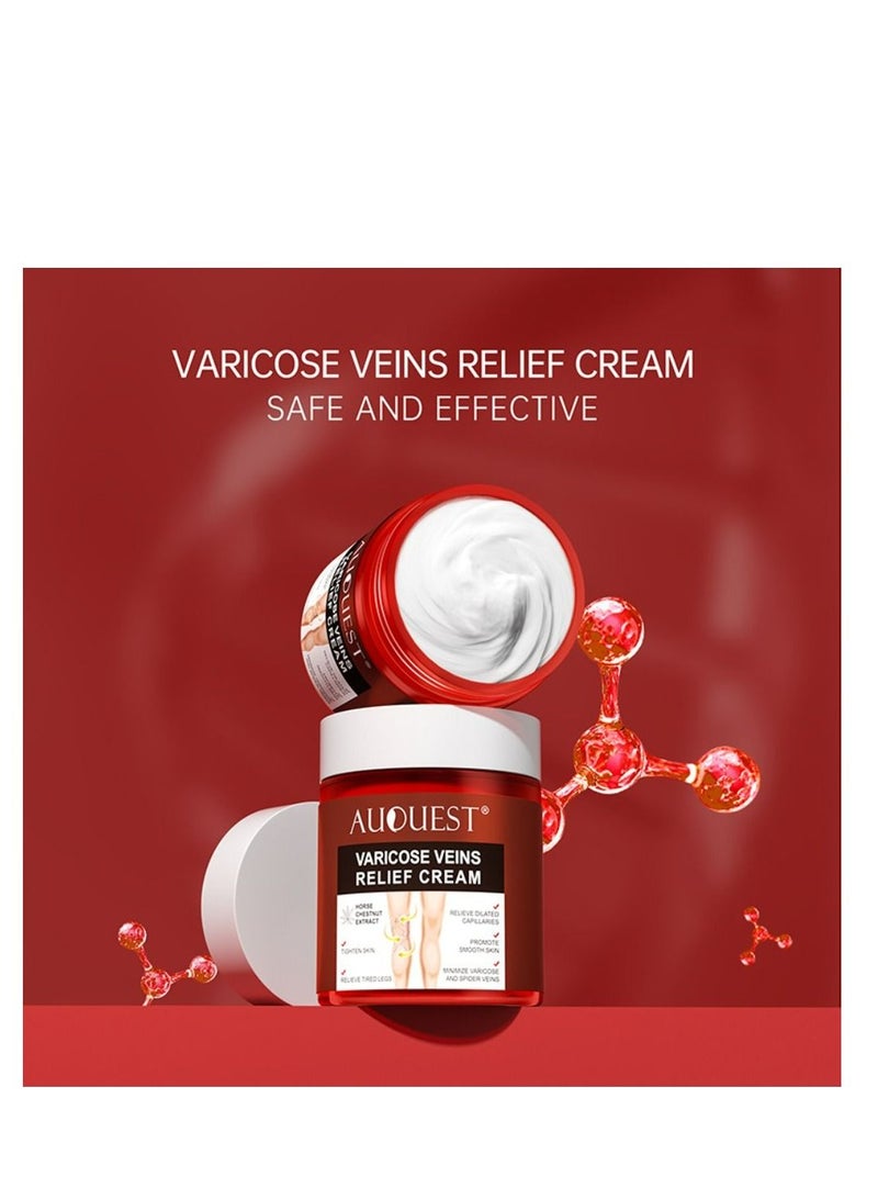 AuQuest Varicose Veins Cream Relief Phlebitis Angiitis 100% Natural Ingredients Added Horse Chestnut Extracts Eliminate the Appearance of Varicose Veins - Vein Inflammation Treatment For Men & Women 80g - Image 5