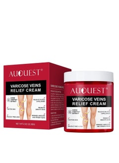AuQuest Varicose Veins Cream Relief Phlebitis Angiitis 100% Natural Ingredients Added Horse Chestnut Extracts Eliminate the Appearance of Varicose Veins - Vein Inflammation Treatment For Men & Women 80g  - Image 1