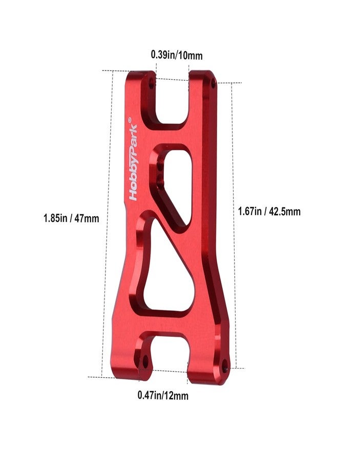 Hobbypark Aluminum Suspension Arms Set (Front and Rear) for Traxxas 1/18 LaTrax Teton Upgrades Desert Prerunner, Replace Parts 7630 (4-Pack) (Red) - Image 4