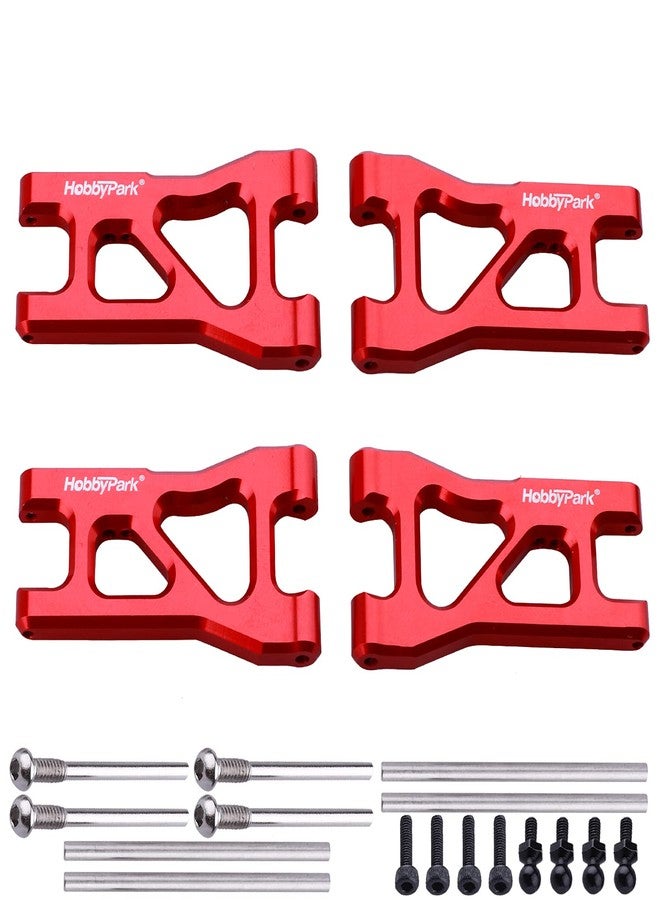 Hobbypark Aluminum Suspension Arms Set (Front and Rear) for Traxxas 1/18 LaTrax Teton Upgrades Desert Prerunner, Replace Parts 7630 (4-Pack) (Red) - Image 5