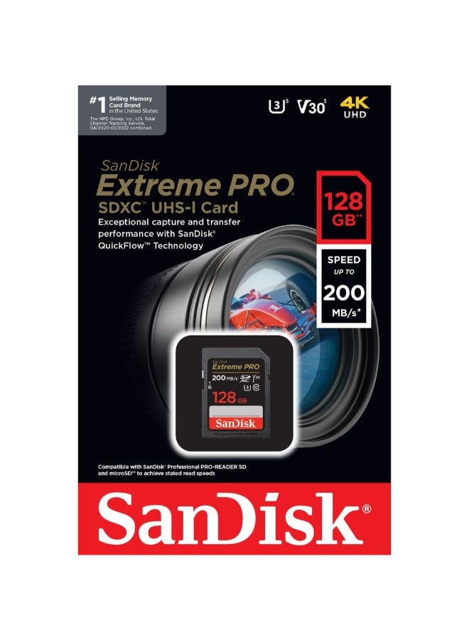 SanDisk 128GB 200MB Extreme PRO UHS-I SDXC Memory Card - Image 4