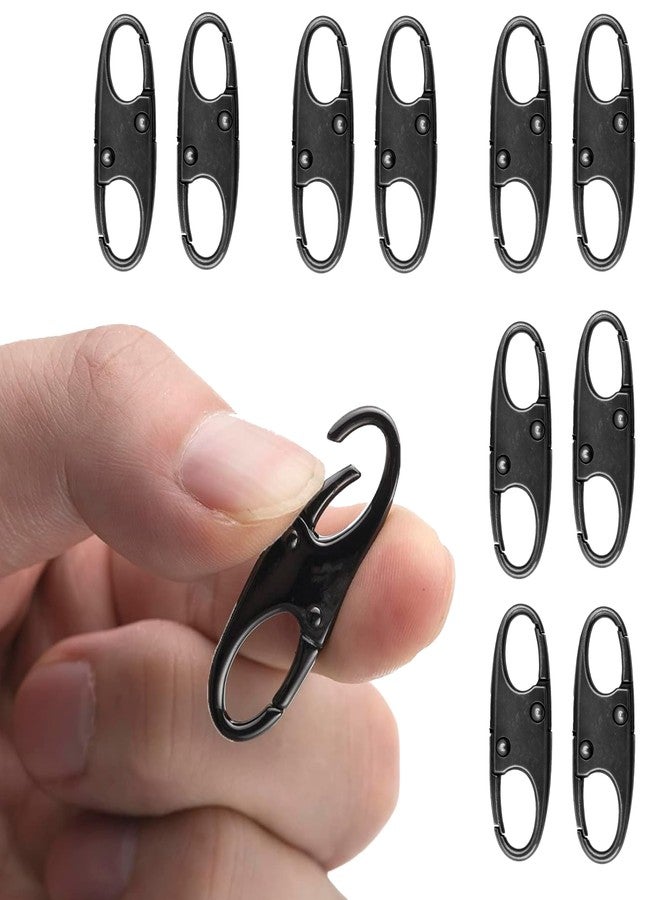 Storite 10 Pcs Detachable Zipper Pulls Head | Universal Black Zipper Puller Replacements for Luggage, Backpack, Jackets & Bags – Easy Grip Zip Pull Tabs - Image 1