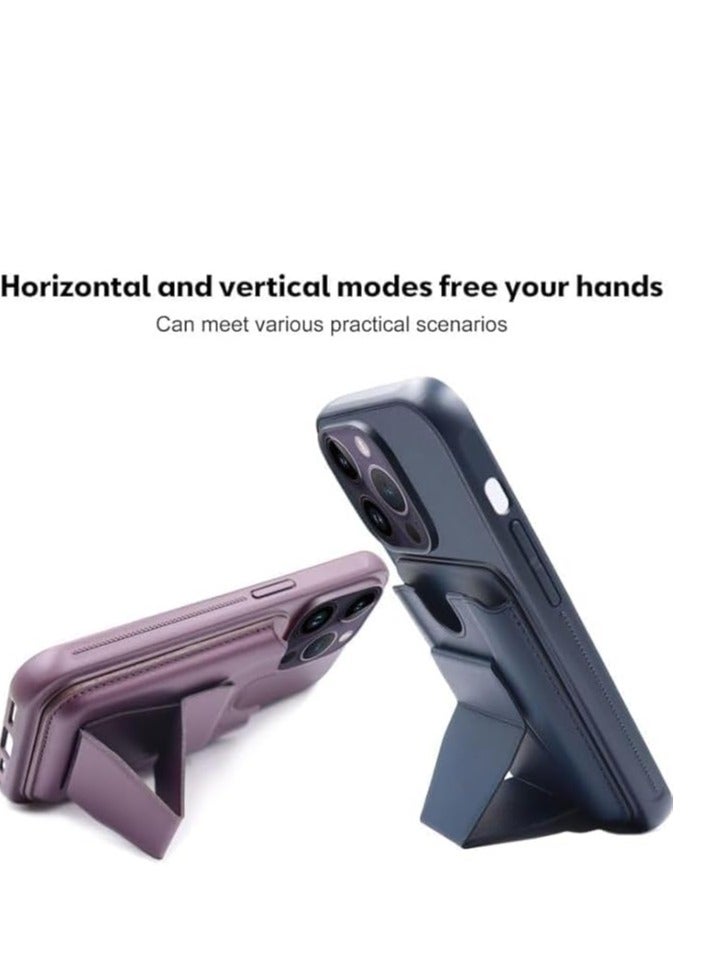 Leather Case With  TPU Frame, Shockproof Protective with Card Holder Stand Compatible with Phone Iphone 14 Pro  - Image 2