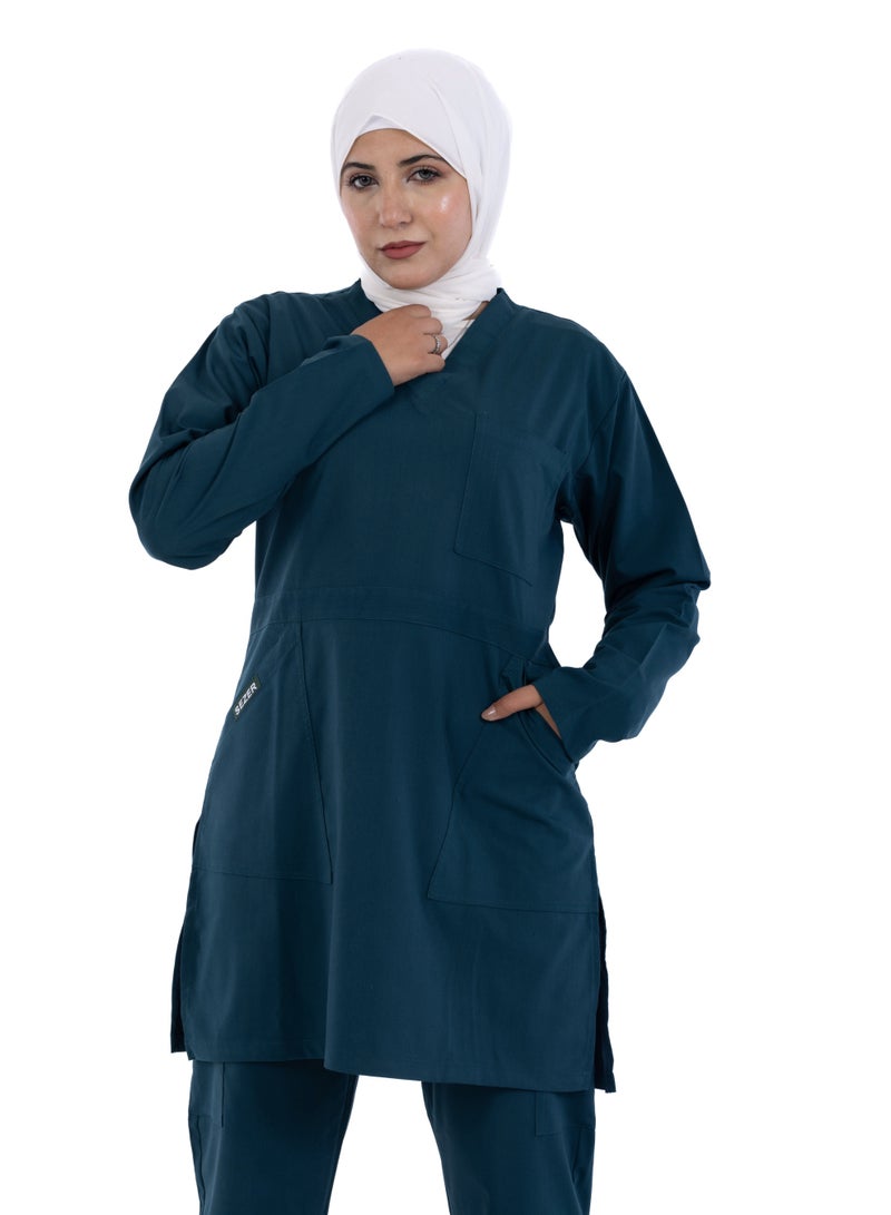 sezer Medical tunic made from cotton Lycra—comfortable, stylish, and ideal for healthcare professionals. - Image 4