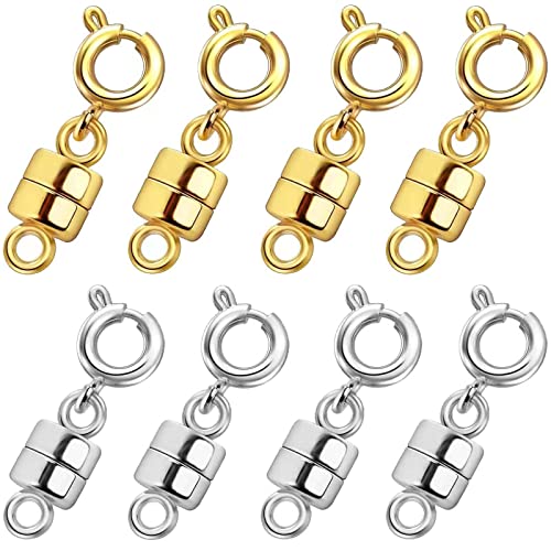 QULLTK Magnetic Necklace Clasps and Closures 18K Gold and Silver Plated Bracelet Converter Clasp,Suitable for Necklaces Chain Extender - Image 1