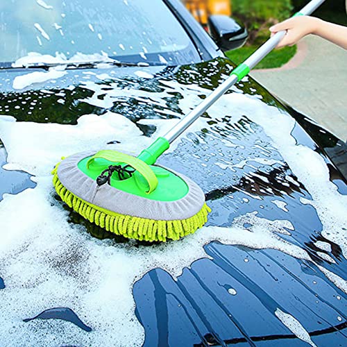 Wolpin Car Duster Microfiber Flexible Duster Car Wash | Car Cleaning Accessories | Microfiber | Brushes | Dry/Wet Home, Kitchen, Office Cleaning Brush Extendable Handle - Image 2