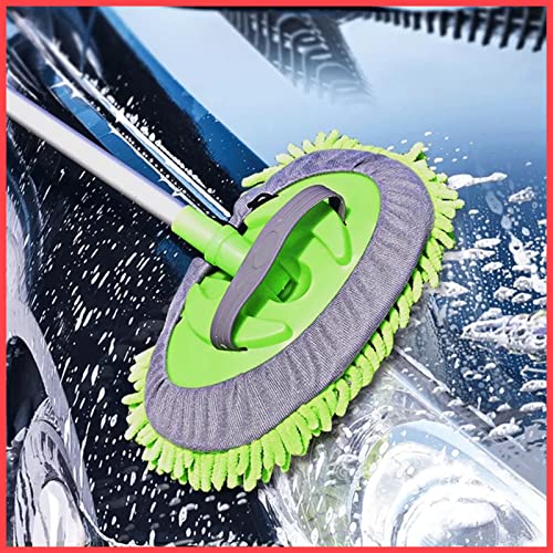 Wolpin Car Duster Microfiber Flexible Duster Car Wash | Car Cleaning Accessories | Microfiber | Brushes | Dry/Wet Home, Kitchen, Office Cleaning Brush Extendable Handle - Image 1