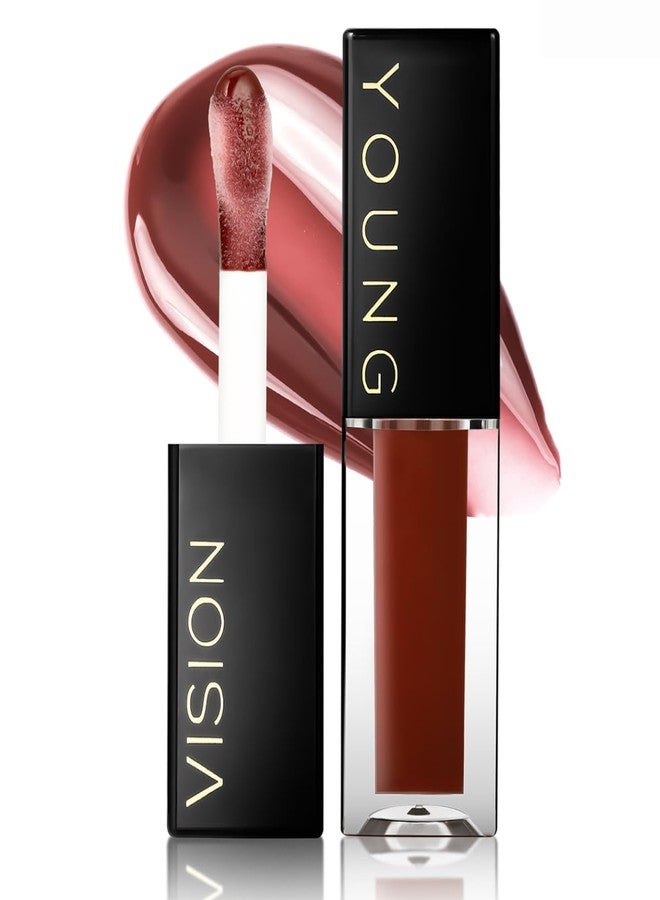 يونج فيجن زيت يونغ فيجن لتفتيح الشفاه، ملمع شفاه بزيت بذور الجوجوبا، مرطب ومنفخ، 0.20 أونصة سائلة (عبوة واحدة) - Image 1