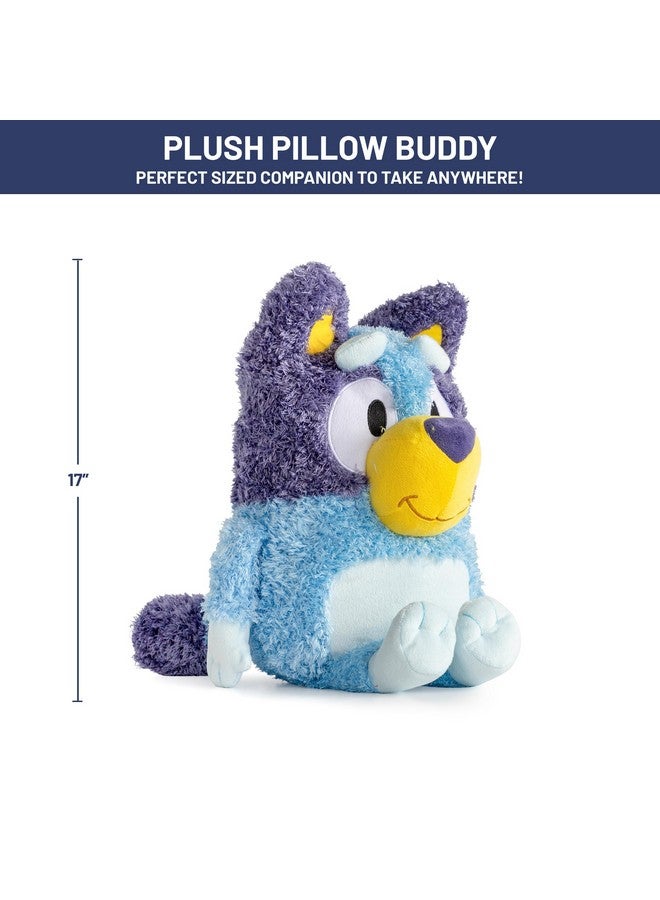Jay Franco Bluey Plush Pillow Buddy - Soft Plushie Stuffed Pillow, 17 Inches, Blue - Bluey - Image 3