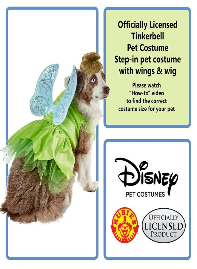 روبيز زي تنكري للحيوانات الأليفة من روبيز ديزني بيتر بان: تينكر بيل، مناسب للكلاب أو القطط، صغير الحجم - Image 3