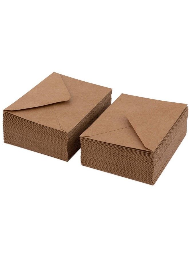 Purple Q Crafts - Kraft Mini Envelopes Brown Kraft Envelopes For Gift Cards And Business Cards (5"X3.5" 100 Pack)… - Image 1