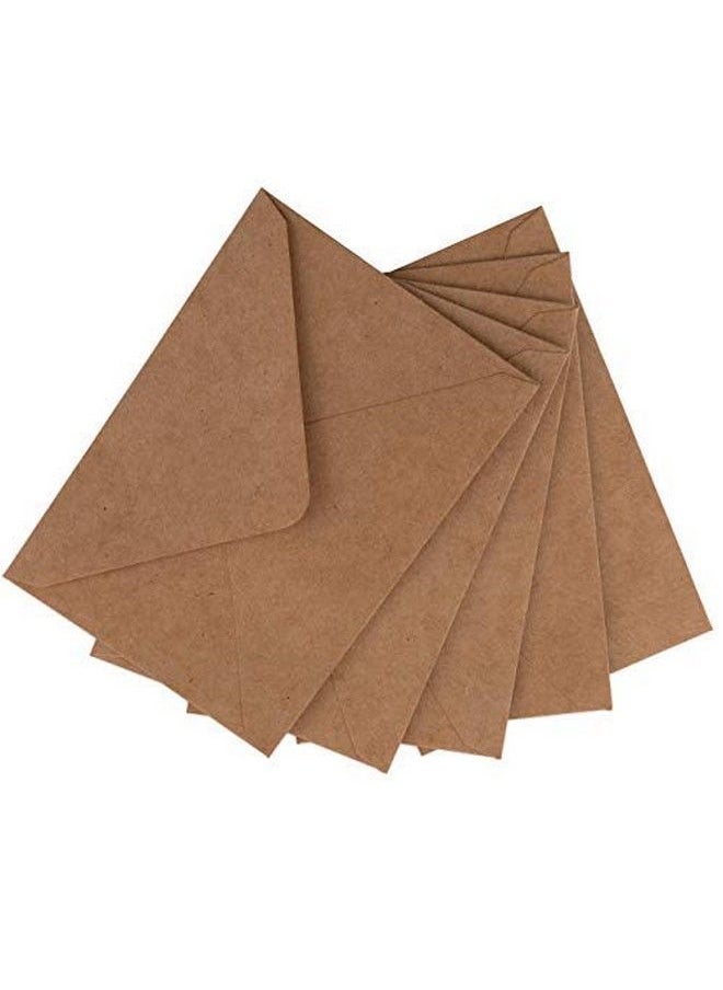 Purple Q Crafts - Kraft Mini Envelopes Brown Kraft Envelopes For Gift Cards And Business Cards (5"X3.5" 100 Pack)… - Image 1