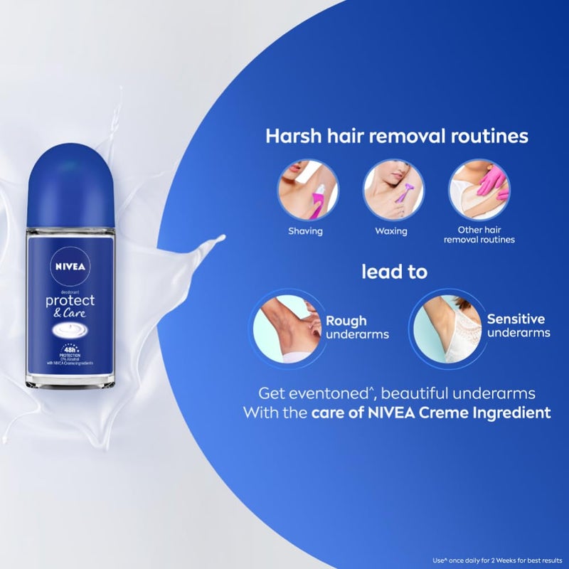 NIVEA Protect Care Roll On Fresh Unisex 50Ml - Image 4