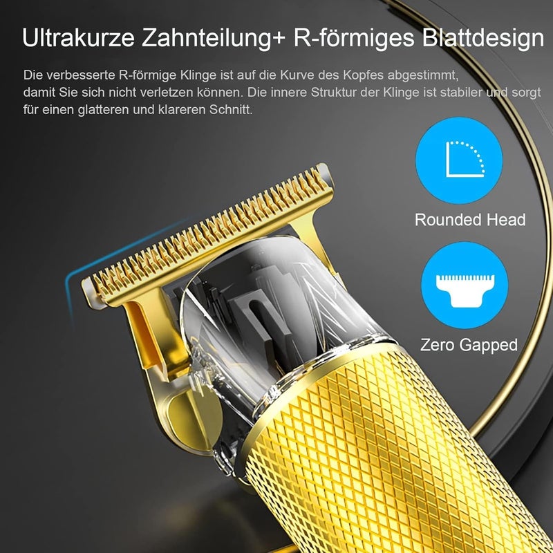 Excefore Beard Trimmer for Mens, Rechargeable Electric Hair Clippers with LCD Screen, Titanium Precision T Blade Trimmer for Families and Barber Gift - Image 3