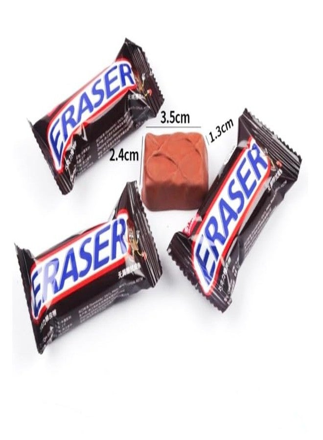 NeedVibes Cute 3D Perfumed Snickers Shaped Eraser, Non-Toxic Pencil Rubber Brown Rubber, 3.5x2.5 cm for School Use (Pack of 2) - Image 3