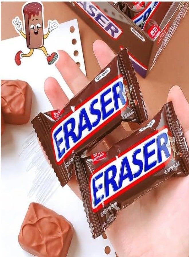 NeedVibes Cute 3D Perfumed Snickers Shaped Eraser, Non-Toxic Pencil Rubber Brown Rubber, 3.5x2.5 cm for School Use (Pack of 2) - Image 2