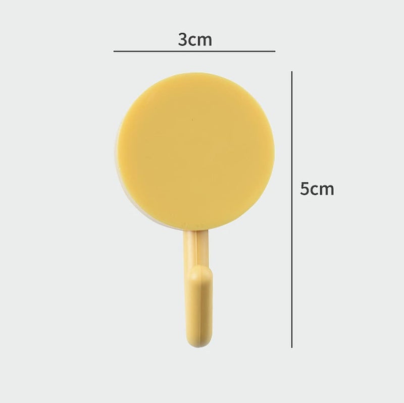 CELLEBII Self Adhesive Wall Hooks Waterproof Adhesive Sticky Round Hooks Hanging Capacity 2 KG Max Multipurpose Home Storage Colorful Hook Pack of 10 Pcs Plastic - Image 5