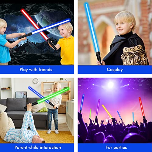 Kenpora Light Sabers for Kids, Light Up Saber for Birthday Halloween Party, Telescopic Extendable Light Sword with Motion Sensitive FX Sound for Boys Girls - Image 3