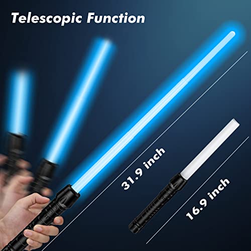 Kenpora Light Sabers for Kids, Light Up Saber for Birthday Halloween Party, Telescopic Extendable Light Sword with Motion Sensitive FX Sound for Boys Girls - Image 4