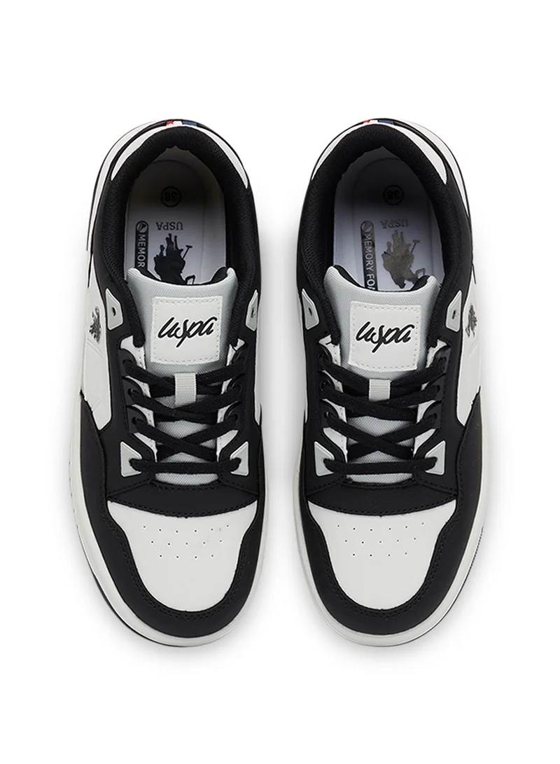 U.S. Polo Assn. Women's Black Low-Top Sneakers - High-Quality Sole for Everyday Look