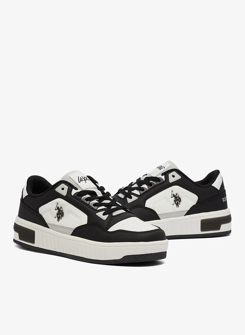 U.S. Polo Assn. Black Women's Black Low-Top Sneakers - High-Quality Sole Shoes for Everyday Look for Women | Best Price UAE