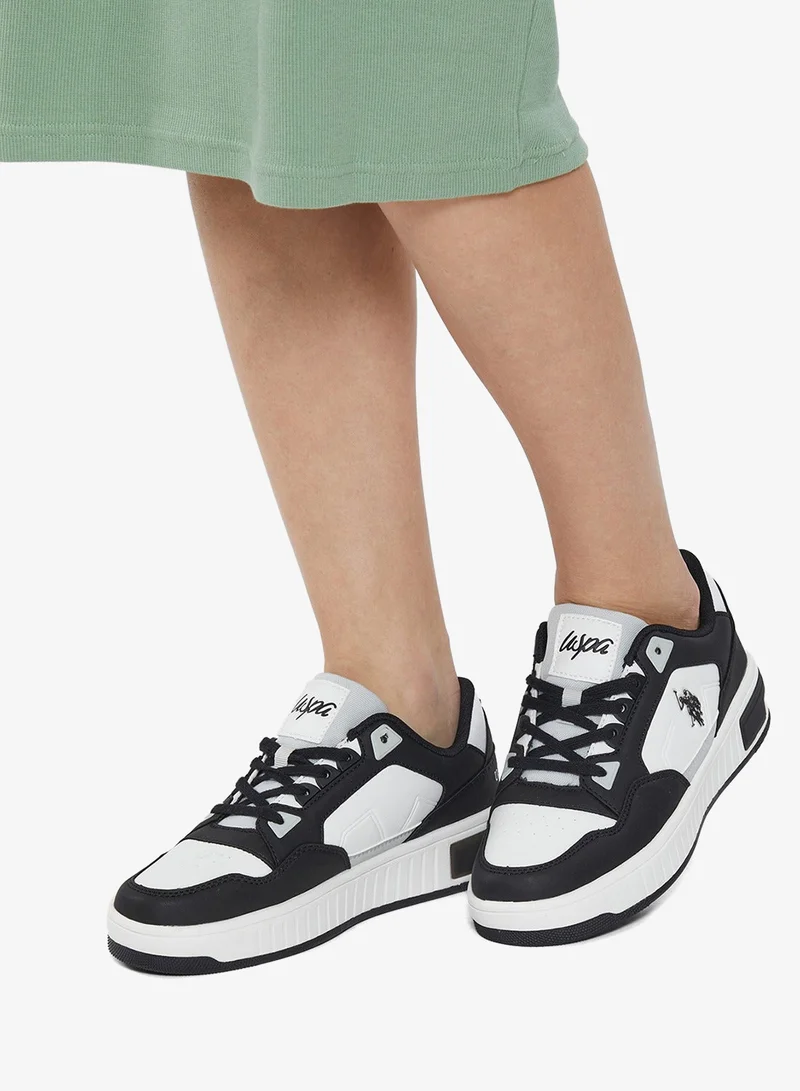 U.S. Polo Assn. Black Women's Black Low-Top Sneakers - High-Quality Sole Shoes for Everyday Look for Women | Best Price UAE