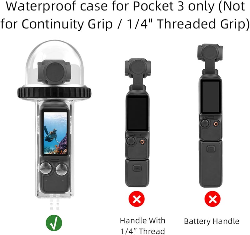 Housing Case for Pocket 3 Underwater Diving Case Action Camera Accessory for Diving Swimming for Pocket Camera - Image 2