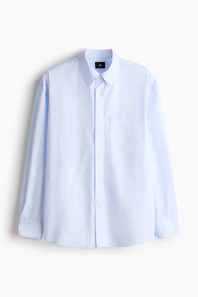 H&M Relaxed Fit Cotton poplin shirt