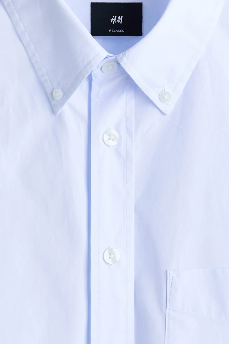 H&M Relaxed Fit Cotton poplin shirt