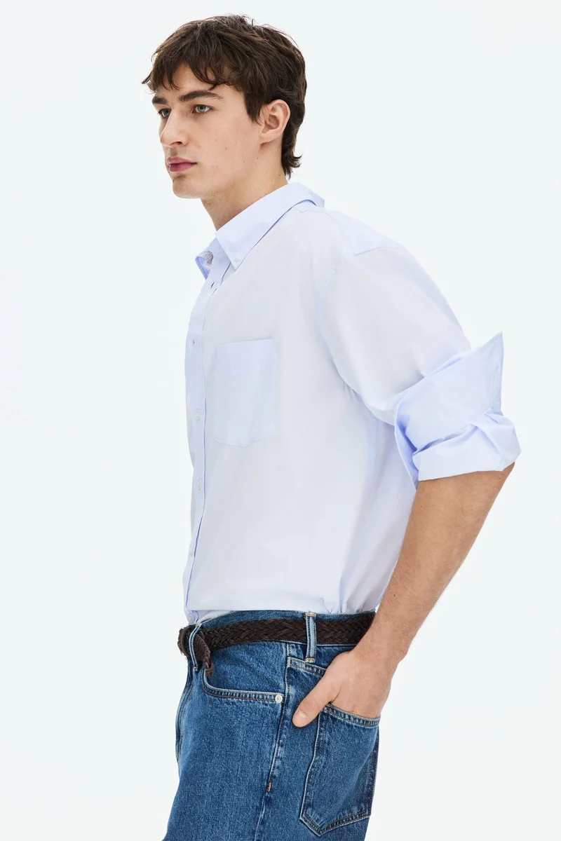 Relaxed Fit Cotton poplin shirt