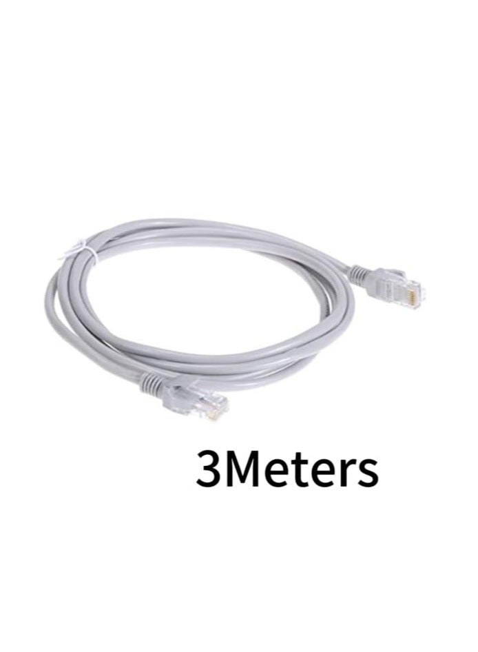 FUJISHKA CAT-6 Ethernet Cable – 3M – High-Speed LAN Network Cable – RJ45 Connector – White - Image 1