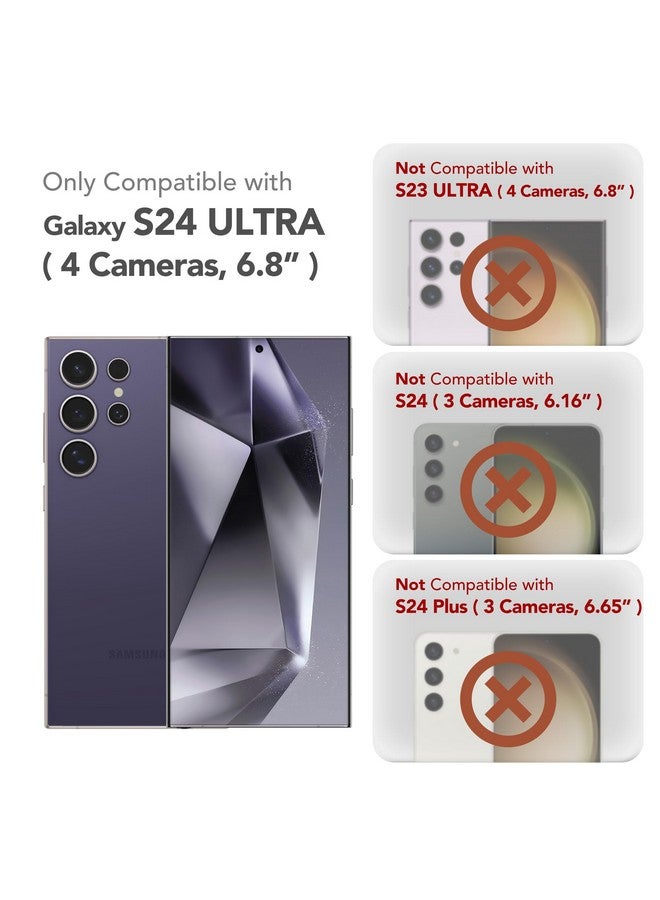 GVIEWIN GVIEWIN for Samsung Galaxy S24 Ultra Case with Slide Camera Cover+Screen Protector, [Military Grade Shockproof] Marble Protective Slim & Tough Phone Case for S24 Ultra 6.8"(Quicksand/Purple)  - Image 1