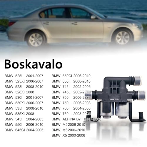 Boskavalo 64116906652 Heater Control Valve for BMW E60 E63 E64 E65 M5 525i 528i 535i 545i 745i 750i - Image 2