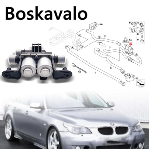 Boskavalo 64116906652 Heater Control Valve for BMW E60 E63 E64 E65 M5 525i 528i 535i 545i 745i 750i - Image 3