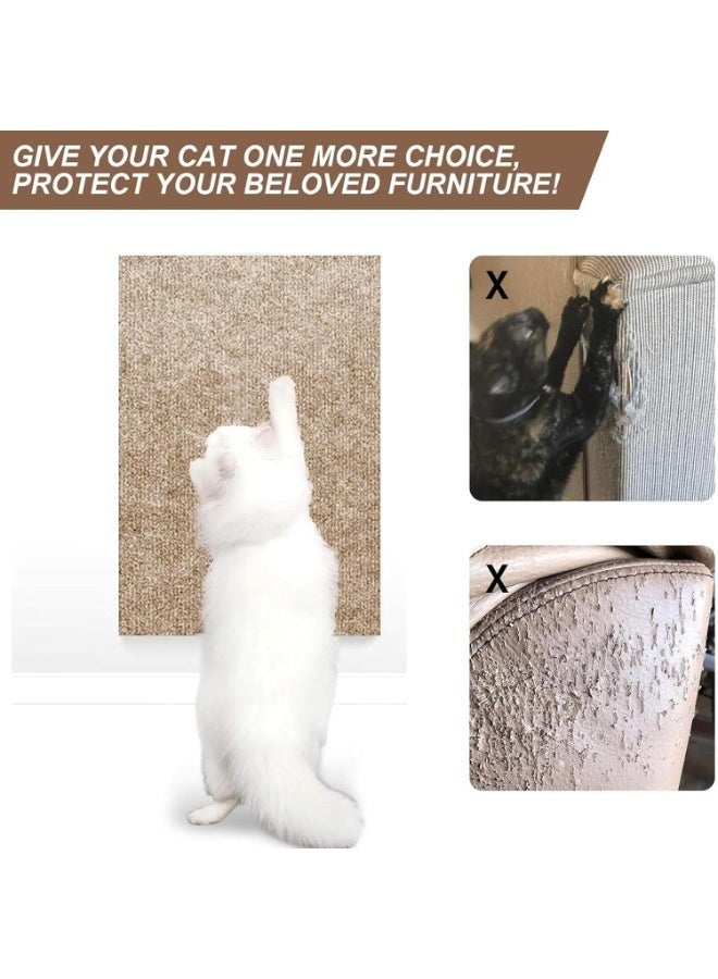 Cat Scratching Mat, Sofa Cat Scratch Protector, Anti Scratch Cat Furniture Protectors, Self-Adhesive Climbing Cat Scratcher for Protecting Furniture and Wall from Cat Scratching (100x40cm) - Image 3